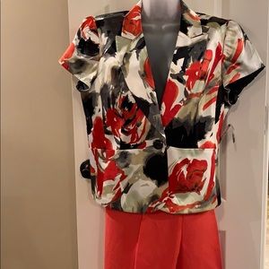Kasper floral pant suit